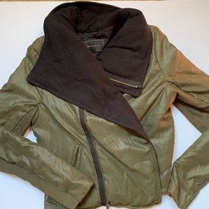 BCBG Fleece Lined Motorcycle Jacket